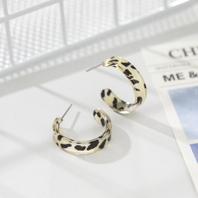 Noi cercei coreeani pentru femei, cercei cu cerc geometric leopard maro, epocă 2022, tendințe, bijuterii, cadouri creative