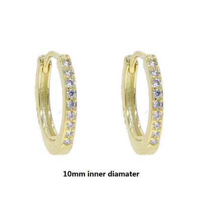 2023 m. Nauji minimalistiniai maži CZ žiediniai auskarai moterims Vyriški kubiniai cirkonio auskarai, paauksuoti mieli papuošalai, 5–13 mm