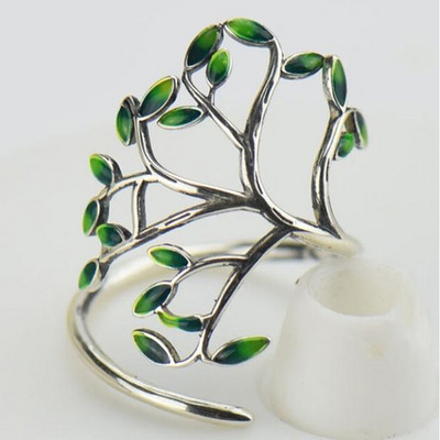 CAOSHI Inele de lux de damă pentru petrecere, verde strălucitor, cristal în formă de para, doamnă nobilă, accesorii în stil vintage, cadou superb
