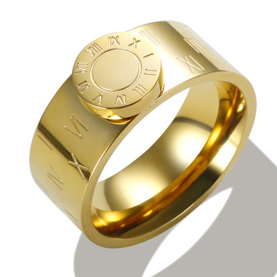 JINHUI Emajlirani set prstenova od nehrđajućeg čelika za žene Okrugla narukvica s rimskim brojevima Pozlaćeni Trend Novi narukvice Set nakita