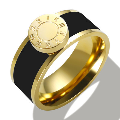 JINHUI Emajlirani set prstenova od nehrđajućeg čelika za žene Okrugla narukvica s rimskim brojevima Pozlaćeni Trend Novi narukvice Set nakita