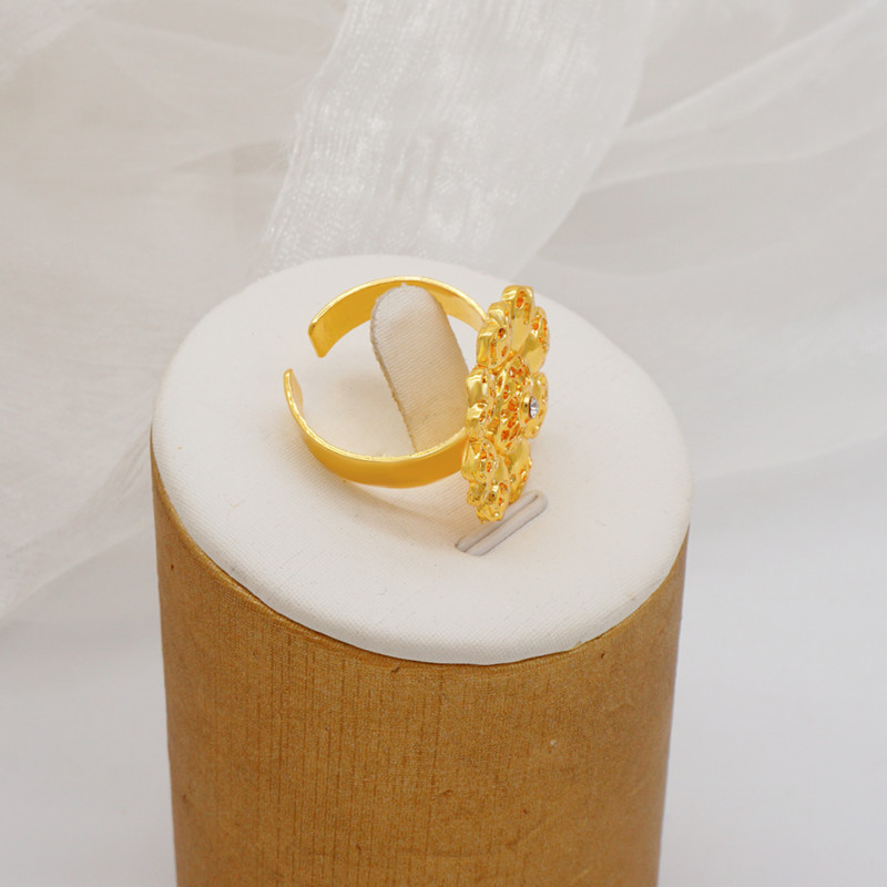 Prabangūs krištolo gėlių Dubajaus aukso spalvos papuošalų rinkiniai moterims nuotakos ilgų kutų karolių rinkiniai Afrikos arabų vestuvių vakarėlio dovanos