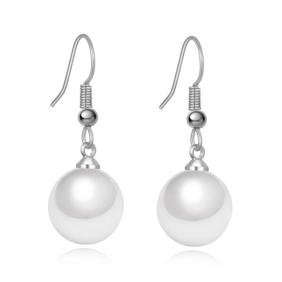 Poulisa kerek Gary arany színű fehér gyöngysoros gyöngy fülbevaló nőknek Esküvői Bohemia medálok és nyaklánc csepp karikák ajándékok