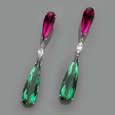 férfiaknak nőknek fekete kiváló minőségű fém vörös cirkon fülbevalók punk gótikus kereszt Halloween ékszer kiegészítők ajándék