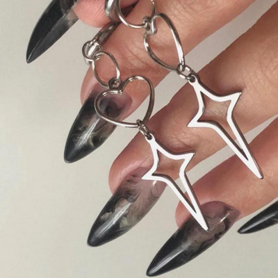 férfiaknak nőknek fekete kiváló minőségű fém vörös cirkon fülbevalók punk gótikus kereszt Halloween ékszer kiegészítők ajándék