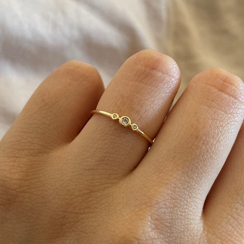 Годежни брачни пръстени с циркон за любовници на жени Златен цвят пръстен от неръждаема стомана Бижута Женски подарък за рожден ден за приятелка 2023 г.