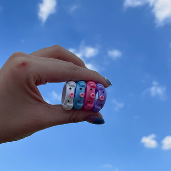 Χαριτωμένο απλό δαχτυλίδι με κοτόπουλα βάτραχος για γυναίκες με ρητίνη Γεωμετρική μόδας κινουμένων σχεδίων Δαχτυλίδια ζώων Αισθητικό δώρο για κοσμήματα Bestfriend