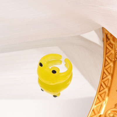 Aranyos egyszerű béka csaj gyűrű nőknek lányoknak gyanta geometriai divat rajzfilm állatgyűrűk esztétikus legjobb barát ékszer parti ajándék