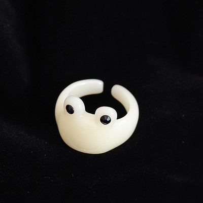 Aranyos egyszerű béka csaj gyűrű nőknek lányoknak gyanta geometriai divat rajzfilm állatgyűrűk esztétikus legjobb barát ékszer parti ajándék