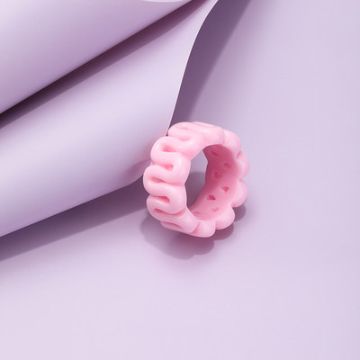 Aranyos egyszerű béka csaj gyűrű nőknek lányoknak gyanta geometriai divat rajzfilm állatgyűrűk esztétikus legjobb barát ékszer parti ajándék