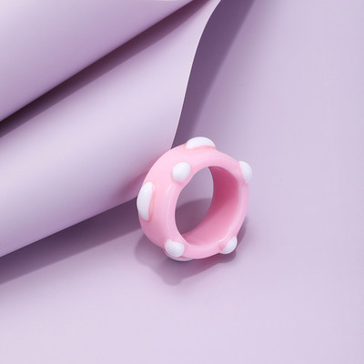 Aranyos egyszerű béka csaj gyűrű nőknek lányoknak gyanta geometriai divat rajzfilm állatgyűrűk esztétikus legjobb barát ékszer parti ajándék