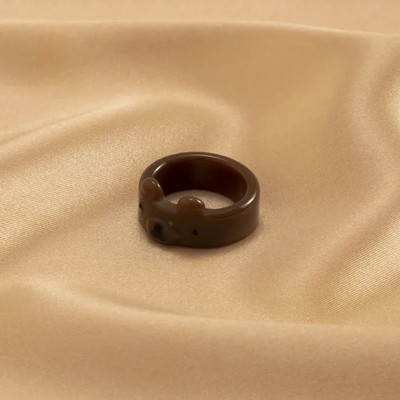 Aranyos egyszerű béka csaj gyűrű nőknek lányoknak gyanta geometriai divat rajzfilm állatgyűrűk esztétikus legjobb barát ékszer parti ajándék