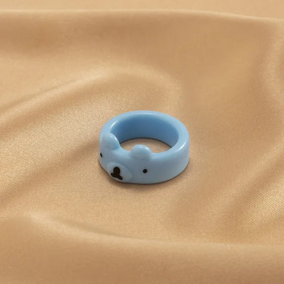 Aranyos egyszerű béka csaj gyűrű nőknek lányoknak gyanta geometriai divat rajzfilm állatgyűrűk esztétikus legjobb barát ékszer parti ajándék