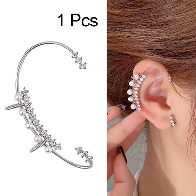 1 vnt. karštas išpardavimas saldus įdėklas cirkonio Mėnulio žvaigždės ausų kauliukų segtukas Moteriški auskarai Ausų rankogaliai moteriškiems papuošalams Be auskarų auskarų segtuko
