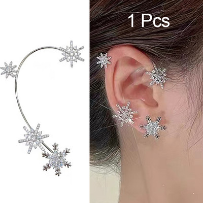 1 vnt. karštas išpardavimas saldus įdėklas cirkonio Mėnulio žvaigždės ausų kauliukų segtukas Moteriški auskarai Ausų rankogaliai moteriškiems papuošalams Be auskarų auskarų segtuko