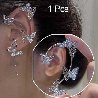 1 vnt. karštas išpardavimas saldus įdėklas cirkonio Mėnulio žvaigždės ausų kauliukų segtukas Moteriški auskarai Ausų rankogaliai moteriškiems papuošalams Be auskarų auskarų segtuko