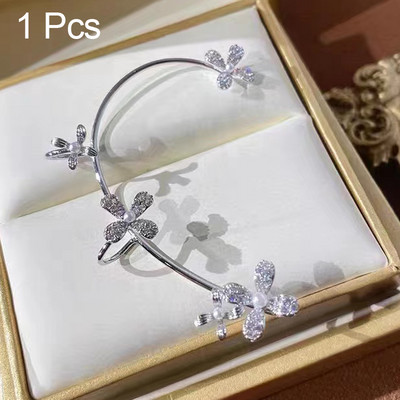 1 vnt. karštas išpardavimas saldus įdėklas cirkonio Mėnulio žvaigždės ausų kauliukų segtukas Moteriški auskarai Ausų rankogaliai moteriškiems papuošalams Be auskarų auskarų segtuko