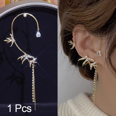1 vnt. karštas išpardavimas saldus įdėklas cirkonio Mėnulio žvaigždės ausų kauliukų segtukas Moteriški auskarai Ausų rankogaliai moteriškiems papuošalams Be auskarų auskarų segtuko