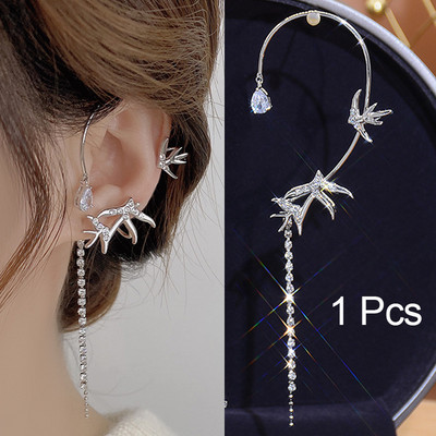 1 vnt. karštas išpardavimas saldus įdėklas cirkonio Mėnulio žvaigždės ausų kauliukų segtukas Moteriški auskarai Ausų rankogaliai moteriškiems papuošalams Be auskarų auskarų segtuko