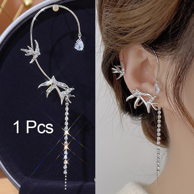 1 vnt. karštas išpardavimas saldus įdėklas cirkonio Mėnulio žvaigždės ausų kauliukų segtukas Moteriški auskarai Ausų rankogaliai moteriškiems papuošalams Be auskarų auskarų segtuko