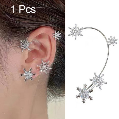1 vnt. karštas išpardavimas saldus įdėklas cirkonio Mėnulio žvaigždės ausų kauliukų segtukas Moteriški auskarai Ausų rankogaliai moteriškiems papuošalams Be auskarų auskarų segtuko