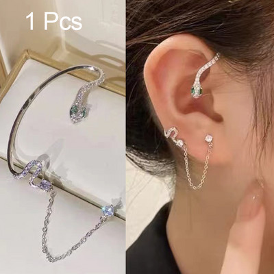 1 vnt. karštas išpardavimas saldus įdėklas cirkonio Mėnulio žvaigždės ausų kauliukų segtukas Moteriški auskarai Ausų rankogaliai moteriškiems papuošalams Be auskarų auskarų segtuko