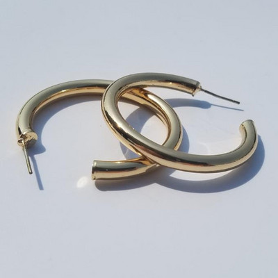 AOMU 2020. Nove geometrijske jednostavne minimalističke okrugle zlatne srebrne debele metalne naušnice s prstenom za žene Nakit 1 cm široke