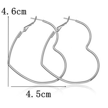 Νέα χαριτωμένα σκουλαρίκια Hollow Big Heart Hoop για γυναίκες Χρυσό Ασημί Χρώμα Απλό LOVE Μοντέρνα ρομαντικά κοσμήματα χονδρική ωραία δώρα