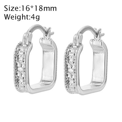 SIPENGJEL Madingi aukso spalvos kvadratiniai apskritimo žiediniai auskarai moterims Huggies auskarai su sagtimi auskarai auskarai papuošalai Priedai 2023 m.