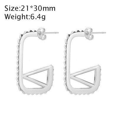 SIPENGJEL Madingi aukso spalvos kvadratiniai apskritimo žiediniai auskarai moterims Huggies auskarai su sagtimi auskarai auskarai papuošalai Priedai 2023 m.