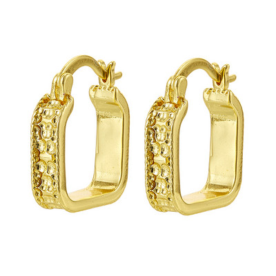 SIPENGJEL Madingi aukso spalvos kvadratiniai apskritimo žiediniai auskarai moterims Huggies auskarai su sagtimi auskarai auskarai papuošalai Priedai 2023 m.