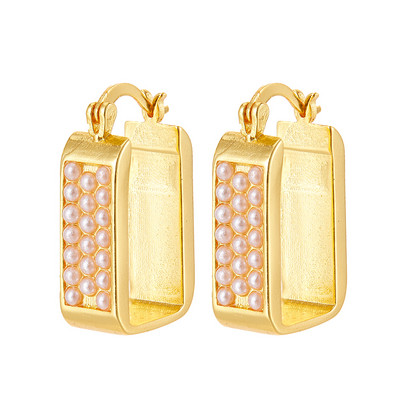 SIPENGJEL Madingi aukso spalvos kvadratiniai apskritimo žiediniai auskarai moterims Huggies auskarai su sagtimi auskarai auskarai papuošalai Priedai 2023 m.