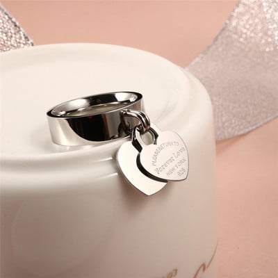 Ružičasto pozlaćena djevojka, ženski prsten od nehrđajućeg čelika, prstenje za prste, slatko srce, trendi ženski prsten, nakit, poklon, više veličina