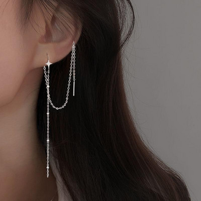 1 buc. Manșetă pentru urechi de șarpe de culoare argintie, cercei cu clemă pentru urechi, fără piercing, pentru femei, bărbați, cercei fals pentru cartilaj, manșetă, bijuterii de tendință, comerț cu ridicata