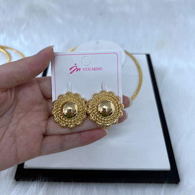 Dubai zlatni kompleti nakita za žene Modne vintage naušnice i ogrlice za žene Vjenčani dodaci Komplet nakita za mladenke