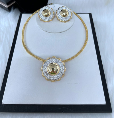 Dubai zlatni kompleti nakita za žene Modne vintage naušnice i ogrlice za žene Vjenčani dodaci Komplet nakita za mladenke