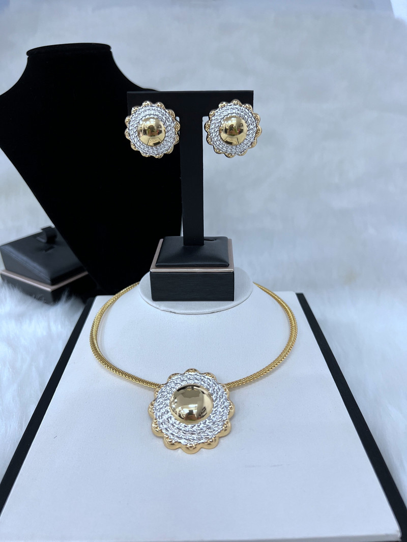 Dubai zlatni kompleti nakita za žene Modne vintage naušnice i ogrlice za žene Vjenčani dodaci Komplet nakita za mladenke