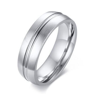Vnox 6/8mm inel negru pentru bărbați femei Groove curcubeu benzi de nuntă din oțel inoxidabil Inele fraterne la modă bijuterii casual pentru bărbați