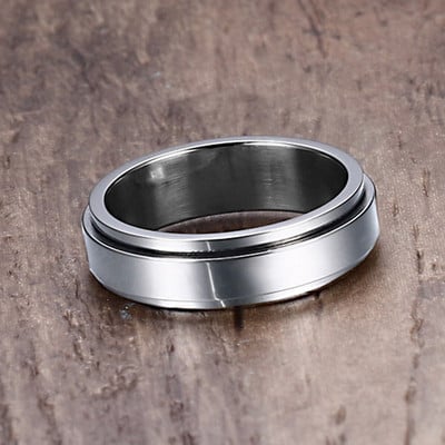 Vnox 6/8mm inel negru pentru bărbați femei Groove curcubeu benzi de nuntă din oțel inoxidabil Inele fraterne la modă bijuterii casual pentru bărbați