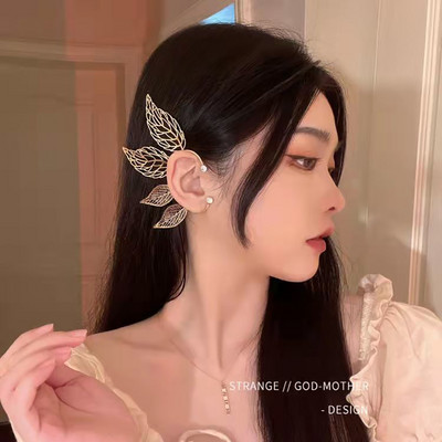 1 bucată șic elf ureche manșetă frunze de arțar scobite frunze de zircon Cosplay zână cercei agrafe pentru femei fete nunta ureche manșetă bijuterii