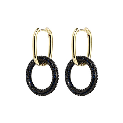 NAUJI Madingi kubiniai cirkonio oksidai CZ auskarai su lanku, vasariniai, padengti variu, moteriški ovalūs auskarai, papuošalai, didmeninė prekyba Drop Shippin