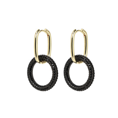 NAUJI Madingi kubiniai cirkonio oksidai CZ auskarai su lanku, vasariniai, padengti variu, moteriški ovalūs auskarai, papuošalai, didmeninė prekyba Drop Shippin