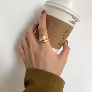 Απλά ανοιχτά δαχτυλίδια για γυναίκες χρυσό χρώμα 2021 Μόδα Κορεατικής μόδας Κορίτσι Βέρες με ρυθμιζόμενο κόσμημα με δάχτυλα κοσμήματα