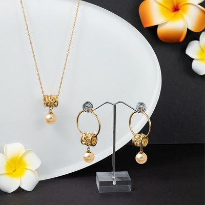 Dubai, bijuterii de culoare aurie, hawaiană, indiană, africană, colier de perle, set de cercei, set de colier pentru femei, accesorii 2022
