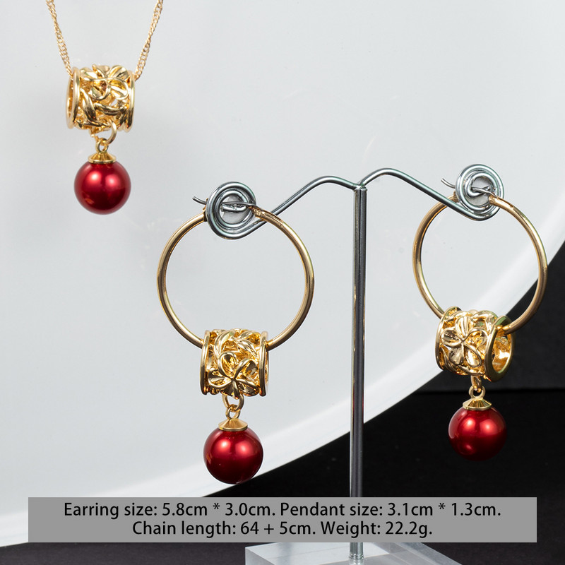 Dubai, bijuterii de culoare aurie, hawaiană, indiană, africană, colier de perle, set de cercei, set de colier pentru femei, accesorii 2022