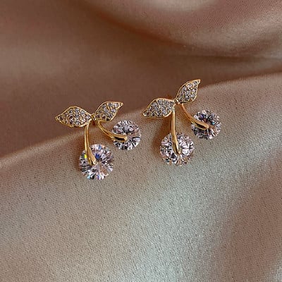 Cercei tip zircon cu cristal de lux pentru femeie, flori de epocă, fulgi de zăpadă de Crăciun, cercei cu temperament pentru fete, bijuterii, cadouri de Anul Nou