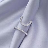 Prsten za nokte Kristalno geometrijsko podesivo prstenje za žene Korejski modni ženski prsten zaručnički vjenčani nakit Dodaci