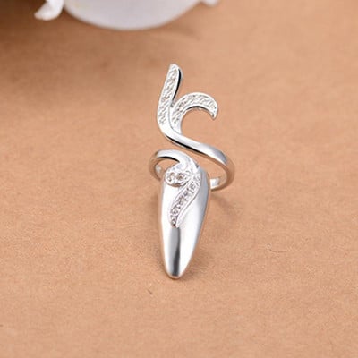 Prsten za nokte Kristalno geometrijsko podesivo prstenje za žene Korejski modni ženski prsten zaručnički vjenčani nakit Dodaci