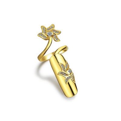 Prsten za nokte Kristalno geometrijsko podesivo prstenje za žene Korejski modni ženski prsten zaručnički vjenčani nakit Dodaci