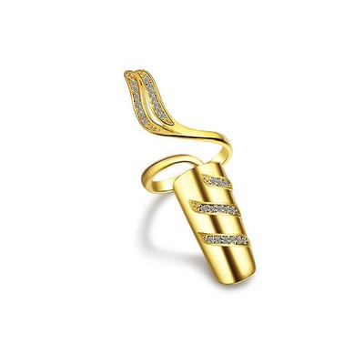 Prsten za nokte Kristalno geometrijsko podesivo prstenje za žene Korejski modni ženski prsten zaručnički vjenčani nakit Dodaci